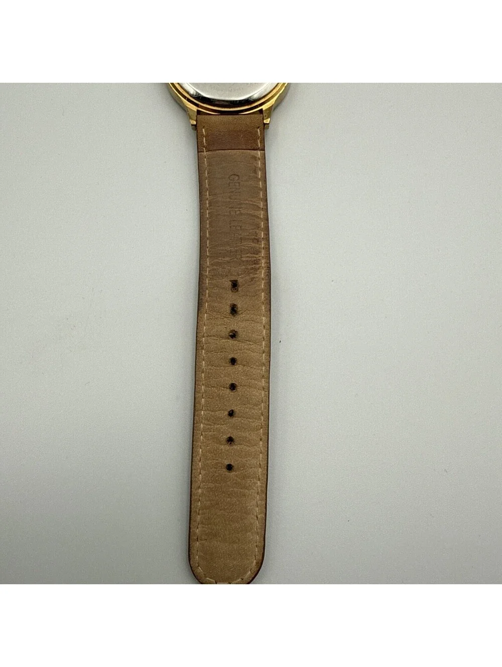 Camrose & Kross JBK Collection Gold Tone Crystal Bezel Brown Leather Seiko Watch